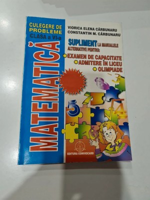 Matematica, culegere de probleme pentru clasa a VI-a foto