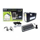Kit Solar Portabil GDplus GD-8017 Premium Plus, USB, 3 Becuri LED, Lanterna
