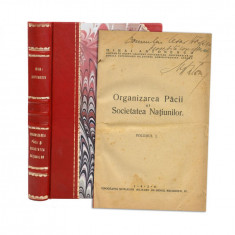 Mihai Antonescu, Organizarea păcii și Societatea Națiunilor, 1929, cu dedicație olografă