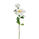 Fir floare artiticiala decorativa,plastic,alb,66 cm, Oem