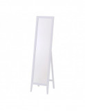 Cumpara ieftin Oglinda Podea Hol HM LS1 Lemn Alb 35x44x134cm Suport Dreptunghiulara