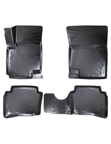 Set covorase auto din cauciuc tip tavita pentru Kia Soul I 2008-2014