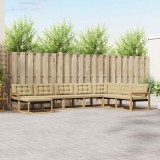 vidaXL Set de canapele de exterior cu pernă 8 pcs Alb și Bej 3388967