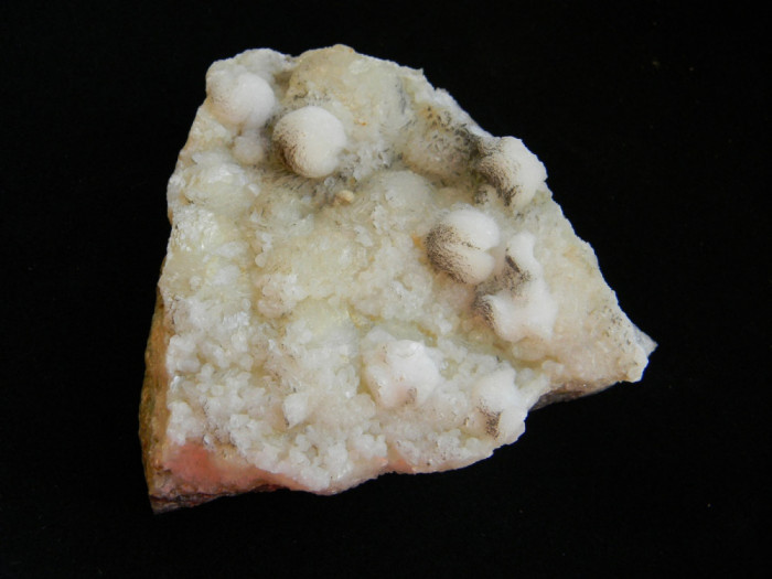 Specimen minerale - OUTE DE CALCITA PE DOLOMIT CU JEMSONIT (CC1)