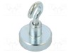Magnet fix ferită 18N 16mm cu c&acirc;rlig ELESA GANTER