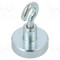Magnet fix ferită 18N 16mm cu c&acirc;rlig ELESA GANTER