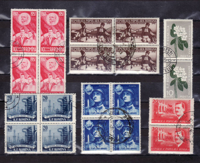 Romania 1949 - 1957 lot blocuri