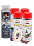 Kit complet reparatie si vopsire jante culoare Rosu Fluorescent, V4, AVEX