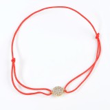 Bratara martisor cu pandantiv rotund si pietre zirconice