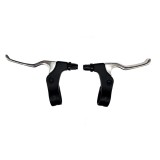 Cumpara ieftin Set Manete Frana Winzip WL-217D stanga-dreapta, Negru-Argintiu Ultimate FactoryBikes