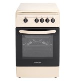 Aragaz Nobeltek NLT 5601B/G1, Gaz, 4 arzatoare, Siguranta, 50x60 cm, Bej