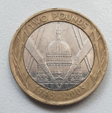 Monedă 2 pounds 2005 Marea Britanie, St.Paul&#039;s church, Europa