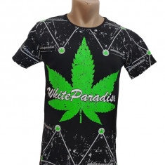 Tricou barbatesc imprimeu frunza