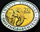 Cumpara ieftin Moneda exotica bimetal 20 SHILING - KENYA, anul 2018 * cod 597 = UNC, Africa