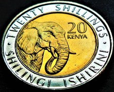 Moneda exotica bimetal 20 SHILING - KENYA, anul 2018 * cod 597 = UNC foto