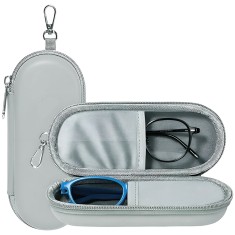 Asteroid GSM - Glasses Case (ETJ3) - PU, 16.5 x 6.5 x 4cm - Gray