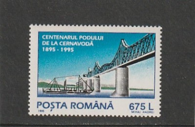 ROMANIA 1995 LP 1385 CENTENARUL PODULUI DE LA CERNAVODA MNH NESTAMPILAT foto