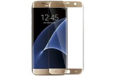 Folie protectie Samsung Galaxy S7 Edge Premium 3D cu sticla securizata , Full Cover, Gold