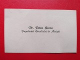 Carte de vizita Petru Groza Presedintele Consiliului de ministrii