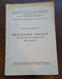 Volum rar Traian Herseni &ndash; Realitatea Socială. &Icirc;ncercare de Ontologie Regională (1935) &ndash; cu autograf și dedicație către istoricul I. Nestor