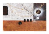 Cumpara ieftin Tablou abstract pictat manual living, birou, Calatorie in spatiu 2, 90x60cm ulei pe panza efect 3D, gata de agatat pe perete