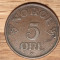 Norvegia - moneda mare de colectie - 5 ore 1953 bronz - impecabila !