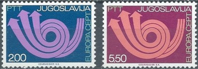 B1764 - Jugoslavia 1973 - Europa-cept 2v. neuzat,perfecta stare foto