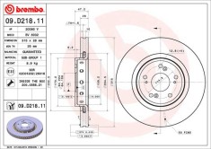 BREMBO 09.D218.11 PRIME LINE - UV Coated Disc frana