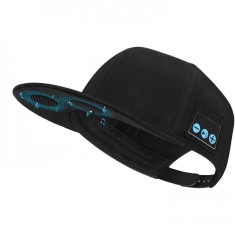Sapca audio cu bluetooth, negru, masura universala. foto