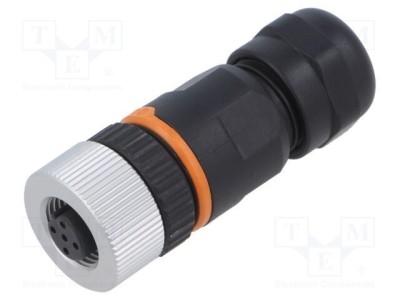 Conector M12 5 pini mamă drept IP67 pe cablu aurit LAPP 60V foto