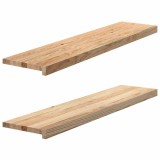 Cumpara ieftin Trepte scari 2 buc Stejar masiv netratat 110x25x2 cm