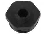 Capac de protecție M16 1,5 IP68 poliamidă neagră cu cheie 19mm