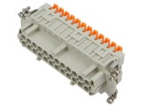 Conector ILME HDC mamă 24 pini 16A 600V inserturi contact