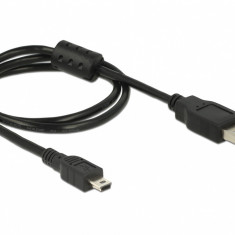 Cablu USB 2.0 A la mini USB 5 pini 0.7m, Delock 82396