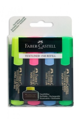 Set evidentiatoare, Faber-Castell, 4 bucati, diferite culori aprinse foto