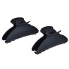Clame Păr, Model Ondulat, Set 2 Bucăți, Negru Mat, 9cm, Oem