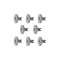 Set 8 roti de 40mm pentru cosul inferior al masinii de spalat vase Zanussi, Electrolux