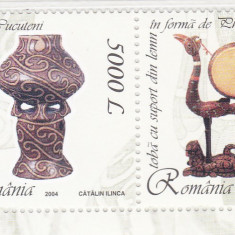 ROMANIA 2004 LP1658 EMISIUNE COMUNA ROMANIA-CHINA OBIECTE LACUITE SERIE MNH