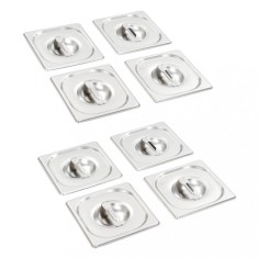 Capace pentru tavă GN 1/6, 8 buc., oțel inoxidabil 50910