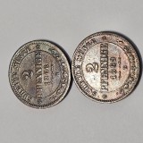 Germania , Sachsen 2 PFENNIGE 1866 B + 1869 B