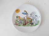 Farfurie ceramica &quot;Zoo&quot;, Seltmann- Weiden Bavaria, Germania, Portelan, pentru copii, 19cm, cu animale