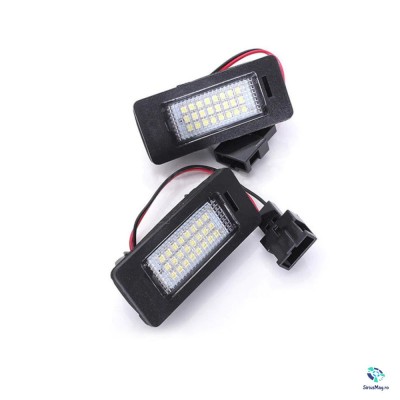 Set 2 Lampi LED Iluminare Numar Inmatriculare pentru Audi A4 B8 VW foto