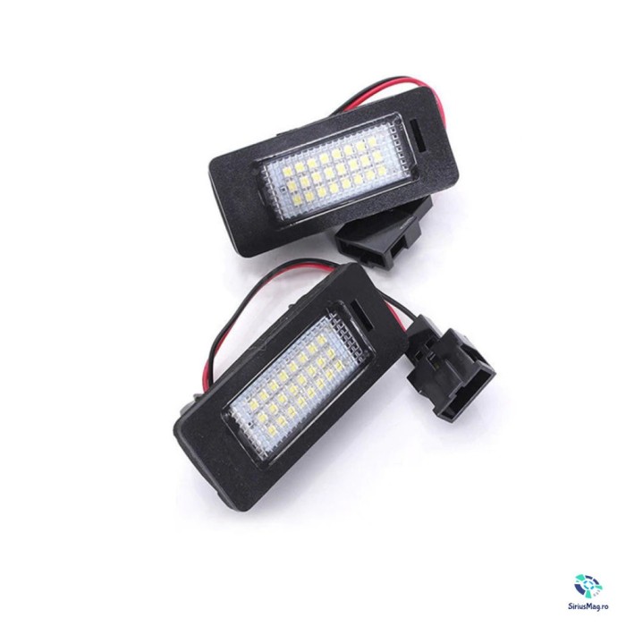 Set 2 Lampi LED Iluminare Numar Inmatriculare pentru Audi A4 B8 VW