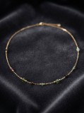 Cumpara ieftin Colier Choker din Argint 925 Placat cu Aur E i Turmalina Multicolora , Eleganta Naturala E i Boema