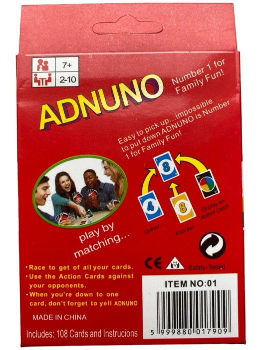 Carti de joc Uno/ ADNUNO