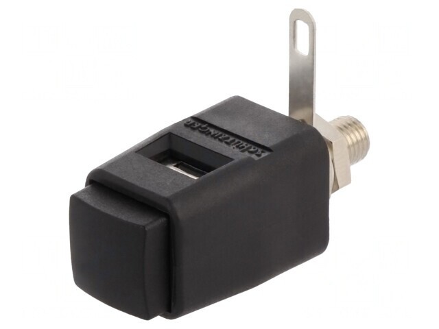 Clemă de laborator neagră 70VDC 16A 29mm