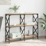 vidaXL Masă de consolă Stejar Artizanal 100 x 28 x 80,5 cm 882782
