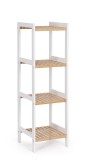 Cumpara ieftin Raft pardoseala mdf alb bambus natur Brooklyn 34x33x110 cm