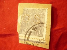 Timbru Australia 1923 George V , perforat , stampilat , pe fragment