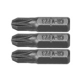 Set 3 biti 1/4 PZ 3x25mm Sthor 65472